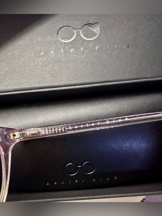 New Baxter Blue Nat Blue Light Glasses in Pink Crystal/Clear Blue Light Lenses main image 13